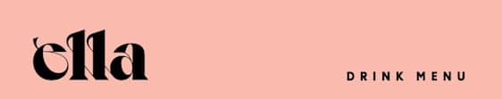 Pink Ella drink meny header