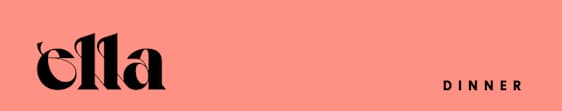 Pink Ella a la carte menu header