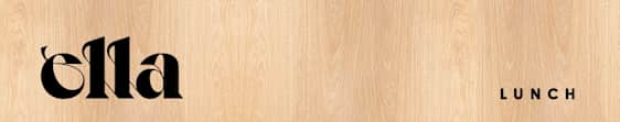 Pink Ella lunch menu header