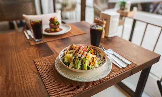 Restaurant in the evening