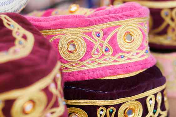 Turkish hats in pink nuances