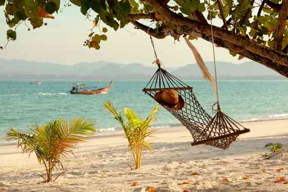 Bay with beach and houses