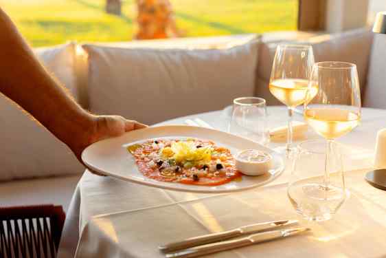 Restaurant in sunset