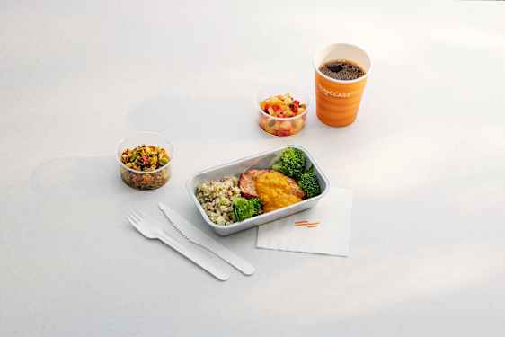 Glutenfri måltid, exempel, på Sunclass Airlines