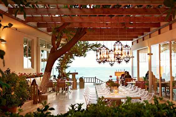 Restaurant in the evening