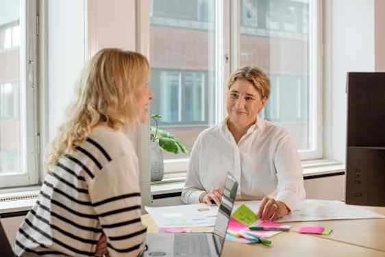 staff talking