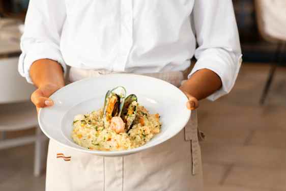 Food on plate on a table