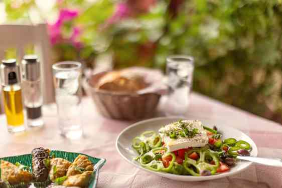Restaurant with blue chairs