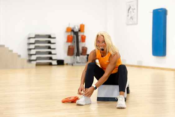 Fitness instructor in fitness room