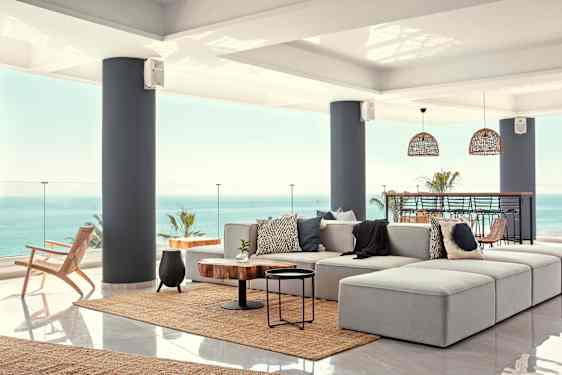 Lounge area with seaview
