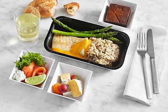 Premium-meny, eksempel, Sunclass Airlines