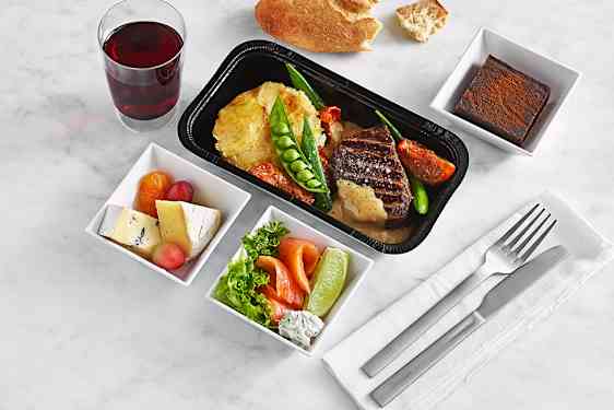 Premium-meny, eksempel, Sunclass Airlines